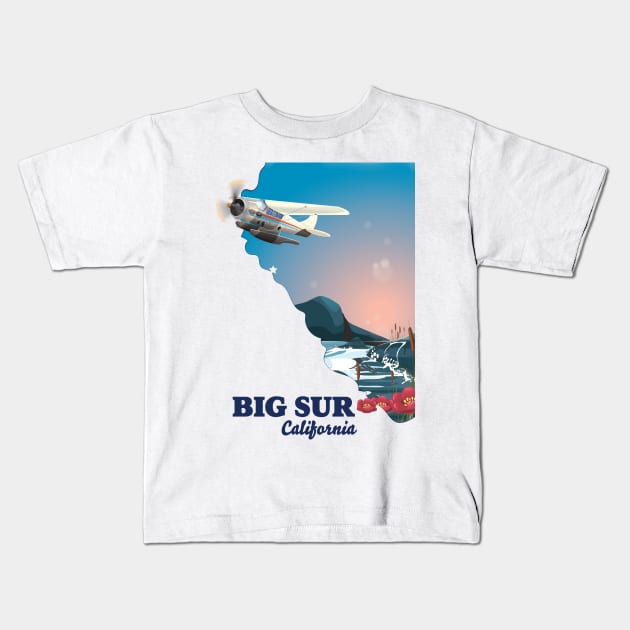 Big Sur California Kids T-Shirt by nickemporium1